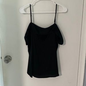 On the shoulders, spaghetti, strap tank top